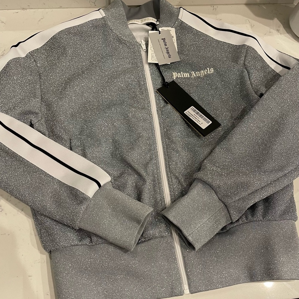 NWT Palm Angels glitter bomber jacket sz Small